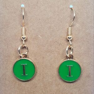 7/$10 I Initial Earrings, New